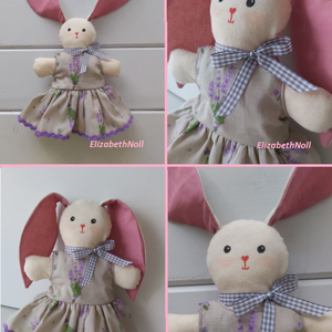 Öltöztethető  nyuszika - játék & sport - plüssállat & játékfigura - nyuszi - Meska.hu