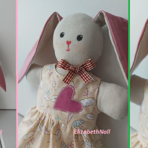 Öltöztethető  nyuszika - játék & sport - plüssállat & játékfigura - nyuszi - Meska.hu