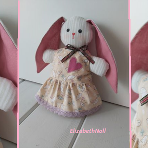 Öltöztethető  nyuszika - játék & sport - plüssállat & játékfigura - nyuszi - Meska.hu