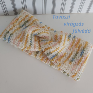 Tavaszi virágzás fülvédő, hajpánt - ruha & divat - sál, sapka, kendő - fejpánt - Meska.hu