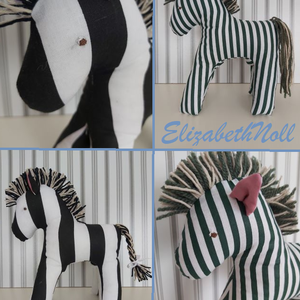 Zebra - játék & sport - plüssállat & játékfigura - ló - Meska.hu