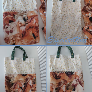 Lovas-csillagos ajándékátadó tasak - táska & tok - bevásárlás & shopper táska - shopper, textiltáska, szatyor - Meska.hu