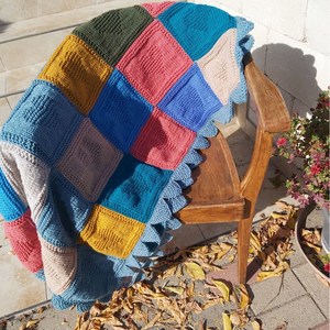 Vidéki hangulat patchwork takaró, Otthon & Életmód, Lakástextil, Felnőtt takaró, pléd, Kötés, Patchwork, foltvarrás, MESKA
