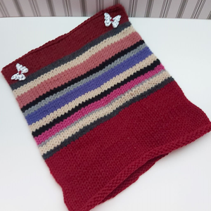 Csíkos kötött sapka - ruha & divat - sál, sapka, kendő - sapka - Meska.hu