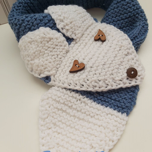 Kékróka-sál gyermek méretben - ruha & divat - sál, sapka, kendő - sál - Meska.hu