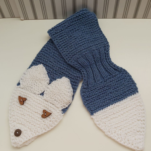 Kékróka-sál gyermek méretben - ruha & divat - sál, sapka, kendő - sál - Meska.hu