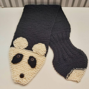 Panda-sál gyermek méretben - ruha & divat - sál, sapka, kendő - sál - Meska.hu