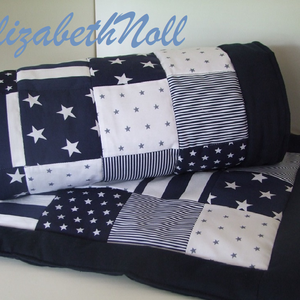Csillagos-csíkos ágynemű szett, Otthon & Életmód, Babaszoba, gyerekszoba, Babatakaró, gyerek pléd, Patchwork, foltvarrás, Varrás, MESKA