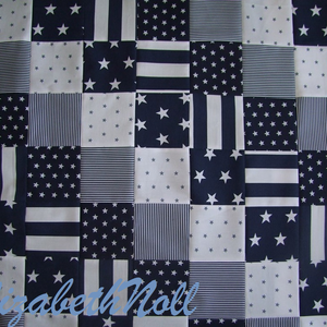 Csillagos-csíkos ágynemű szett - otthon & életmód - babaszoba, gyerekszoba - babatakaró, gyerek pléd - Meska.hu