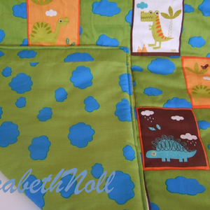 Dínós ágynemű szett - otthon & életmód - babaszoba, gyerekszoba - szett kiságyba - Meska.hu