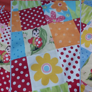 Katicás- pöttyös-virágos ágynemű szett - otthon & életmód - babaszoba, gyerekszoba - szett kiságyba - Meska.hu