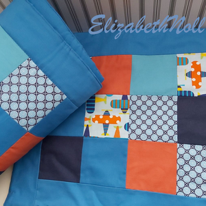 Repülős ágynemű szett, Otthon & Életmód, Babaszoba, gyerekszoba, Babatakaró, gyerek pléd, Patchwork, foltvarrás, Varrás, MESKA