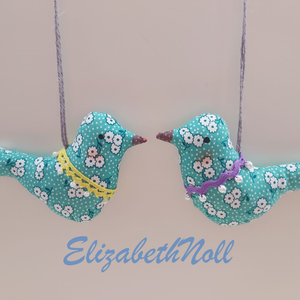 Gyöngyös, csipkés kismadarak - otthon & életmód - dekoráció - ajtó- és ablak dekoráció - ablakdísz - Meska.hu