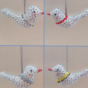 Gyöngyös, csipkés kismadarak - otthon & életmód - dekoráció - ajtó- és ablak dekoráció - ablakdísz - Meska.hu