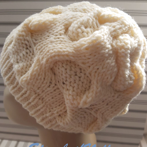 Fantázia, csavart mintás sapka  - ruha & divat - sál, sapka, kendő - sapka - Meska.hu