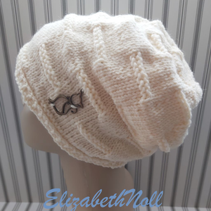 Cicás kötött sapka  - ruha & divat - sál, sapka, kendő - sapka - Meska.hu