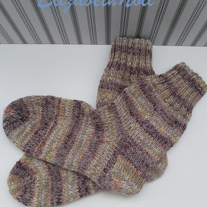 100%-ban természetes, kézzel kötött zokni - ruha & divat - cipő & papucs - zokni - Meska.hu