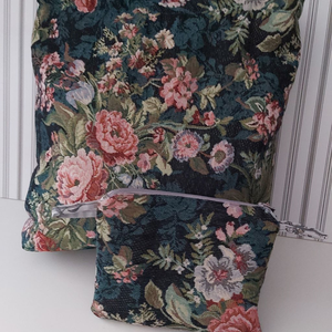 Egyedi bevásárlótáska virágmintás gobelin anyagból - Meska.hu