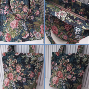 Egyedi bevásárlótáska virágmintás gobelin anyagból - táska & tok - kézitáska & válltáska - nagy pakolós táska - Meska.hu