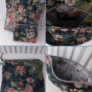 Egyedi bevásárlótáska virágmintás gobelin anyagból - táska & tok - kézitáska & válltáska - nagy pakolós táska - Meska.hu