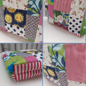 Napocskás patchwork tolltartó, neszesszer - otthon & életmód - papír, írószer - tolltartó & ceruzatekercs - Meska.hu