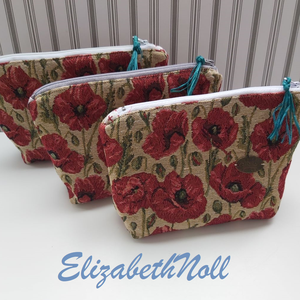 Pipacsos gobelin neszesszer, Otthon & Életmód, Papír, írószer, Tolltartó & Ceruzatekercs, Varrás, MESKA