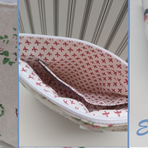 Virágos neszesszer bagollyal - otthon & életmód - papír, írószer - tolltartó & ceruzatekercs - Meska.hu