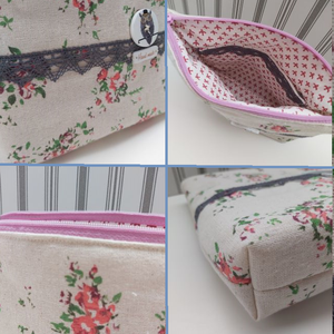 Virágos neszesszer bagollyal - otthon & életmód - papír, írószer - tolltartó & ceruzatekercs - Meska.hu