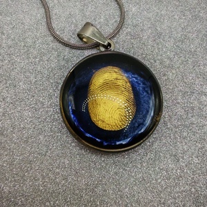 Egyetlen Érintés-ujjlenyomat medál - ékszer - nyaklánc - medálos nyaklánc - Meska.hu