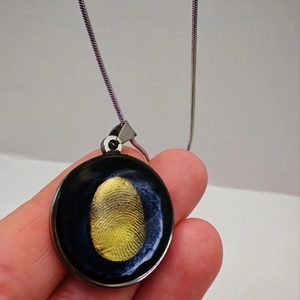 Egyetlen Érintés-ujjlenyomat medál - ékszer - nyaklánc - medálos nyaklánc - Meska.hu