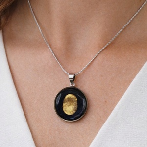 Egyetlen Érintés-ujjlenyomat medál - ékszer - nyaklánc - medálos nyaklánc - Meska.hu