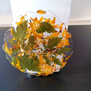 Asztaldísz.  Támogatás egy csészéhez.  Epoxi gyantával. 12 cm, Karácsony, Karácsonyi lakásdekoráció, Ünnepi asztaldekoráció, Mindenmás, MESKA