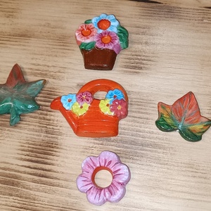 Mágnes bekapcsolVintage stílus. Gipsz. Mágnesek. Kézimunka. Hűtőszekrény dekoráció. Főoldal  étkező dekoráció. 5 darab.  - otthon & életmód - konyhafelszerelés, tálalás - konyhai dekoráció - hűtőmágnes - Meska.hu