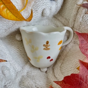 Falevél bögre, Otthon & Életmód, Konyhafelszerelés, tálalás, Tálalás, Bögre & Csésze, Agyagozás, MESKA