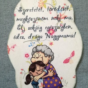 Anyák napi falidísz, Nagymamának - Meska.hu