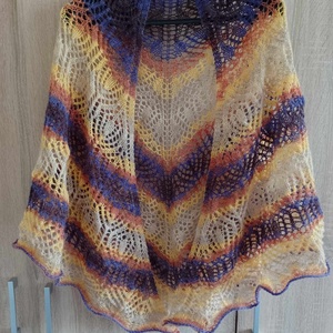 Grand Canyon - Kézzel kötött csipkekendő, Ruha & Divat, Sál, Sapka, Kendő, Vállkendő, Kötés, MESKA