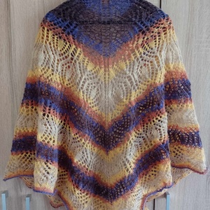 Grand Canyon - Kézzel kötött csipkekendő - ruha & divat - sál, sapka, kendő - vállkendő - Meska.hu