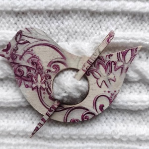 Lila ornamentika sáltű és fülbevaló szett - ékszer - ékszerszett - Meska.hu