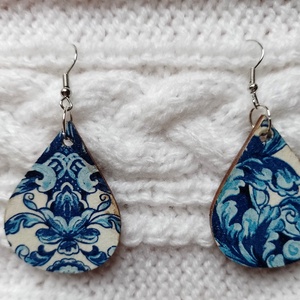 A boldogság kék madara - sáltű és fülbevaló szett - ékszer - ékszerszett - Meska.hu