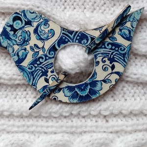 A boldogság kék madara - sáltű és fülbevaló szett - ékszer - ékszerszett - Meska.hu