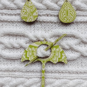 Esernyő sáltű és fülbevaló szett - Meska.hu