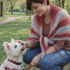 "Lehelet" - Kézzel kötött csipke vállkendő, Ruha & Divat, Sál, Sapka, Kendő, Vállkendő, Kötés, Ez a finom, kézzel kötött kendő lágy rózsaszín, mályva és halványkék árnyalatok romantikus keveréké..., MESKA