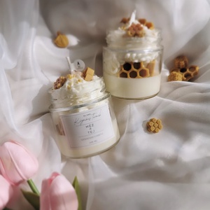 Méz és tej illatú illatgyertya  - otthon & életmód - gyertya, illat, aroma - gyertya - Meska.hu