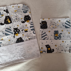 Cica mintás ovis zsák szett  - Meska.hu