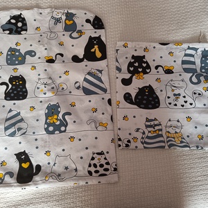 Cica mintás ovis zsák szett  - játék & sport - ovis felszerelés - ovis zsák - Meska.hu