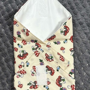 Gomba mintás uzsizsák és újraszalvétára szett  - táska & tok - uzsonna- & ebéd tartó - szendvics csomagoló - Meska.hu