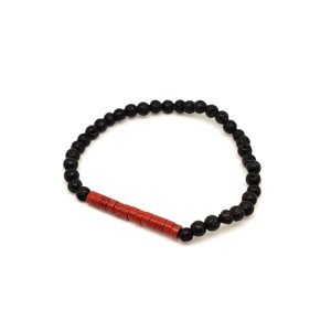 Bazalt vörös jáspis golyó korong karkötő 45 mm, Ékszer, Karkötő, Ásványkarkötő, , MESKA