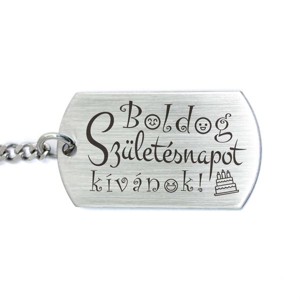 Boldog születésnapot kívánok acél medálos kulcstartó, Táska & Tok, Kulcstartó & Táskadísz, Kulcstartó, , MESKA