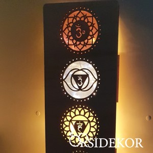 Csakra Mandala fali lámpatest fából - otthon & életmód - lámpa - falilámpa - Meska.hu