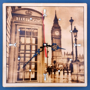 London � Clock, Otthon & Lakás, Dekoráció, Fali és függő dekoráció, Falióra & óra, Gravírozás, pirográfia, Famegmunkálás, Meska